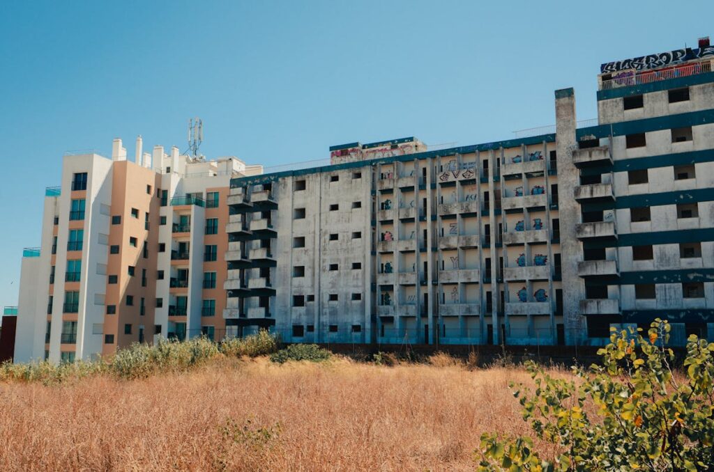 Abandoned Apartment Buildings in Faro, Portugal