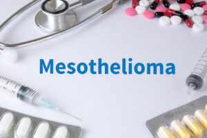 Mesothelioma Text, On Background of Medicaments Composition, Stethoscope, mix therapy drugs doctor flu antibiotic pharmacy medicine medical