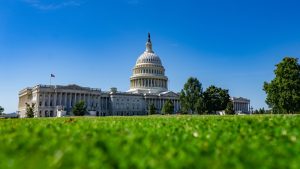 The U.S. Capitol building in Washington, D.C., under a clear sky, where the 2026 Senate asbestos ban bill was introduced